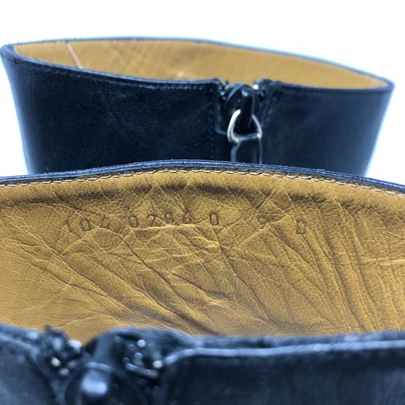 GUCCI black leather booties, made Italy, size 9 - Picture 13 of 15